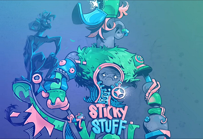Sticky Stuff / Gasp character creatures disco illustration totem weird