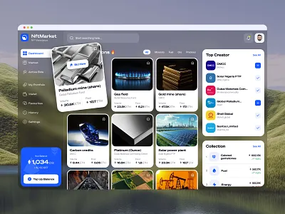 Fintech | NFT | NFT Marketplace | NFT Trading | Web Design | UI digital assets digital investment digital trading fintech fintech design modern design natural resources nft nft investing nft marketplace nft platform nft trading product design resource tokens tokenization tokenized assets trading platform ui ux web design web interface design