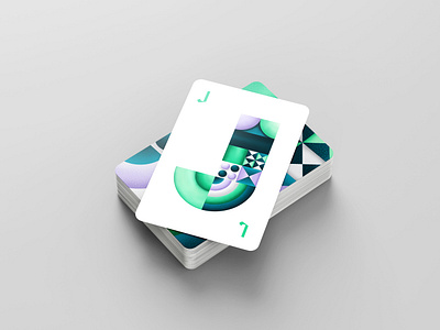 J is for Jack branding design geometric graphic design illustration logo playing cards typography ui ux vector