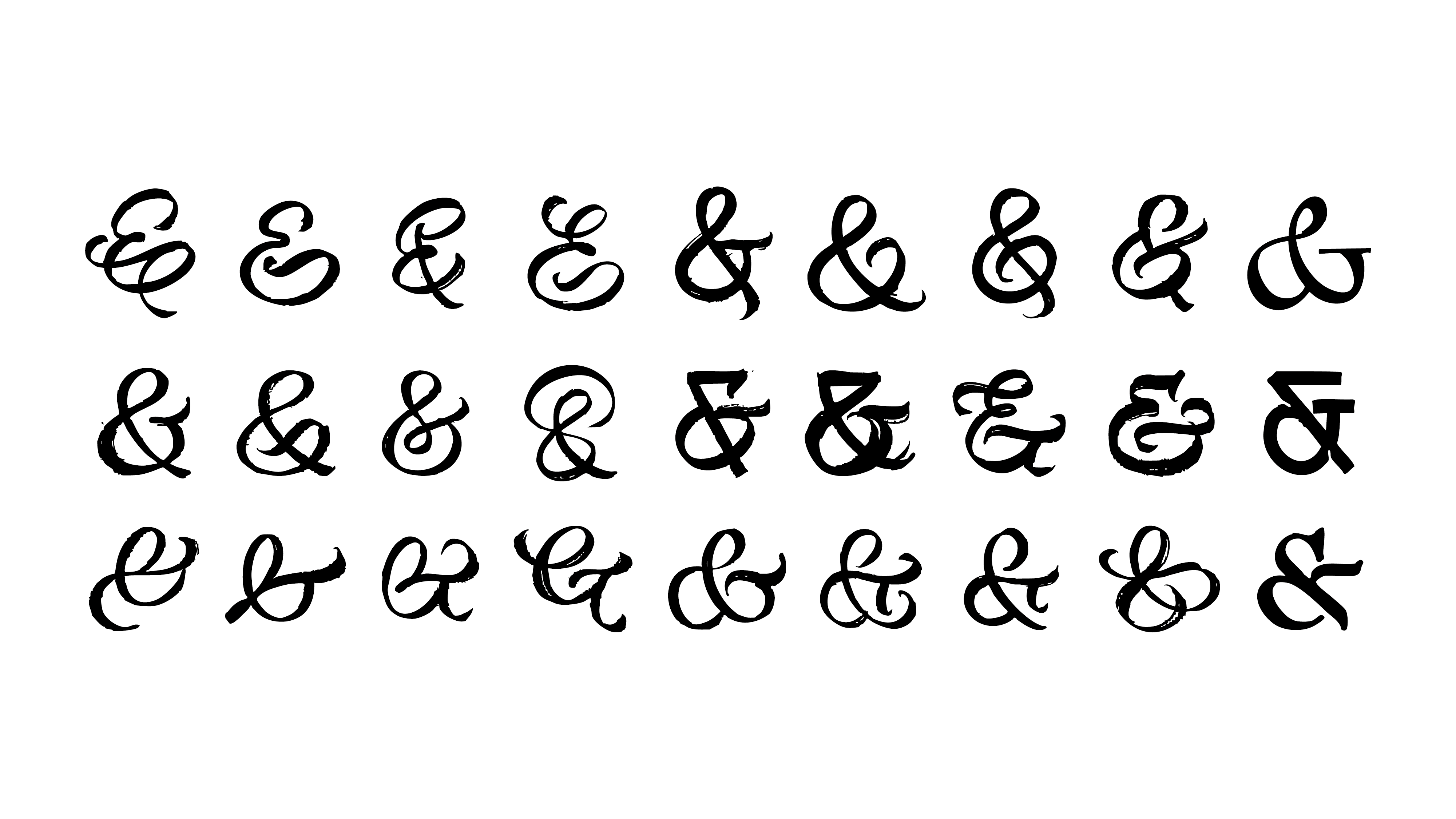 Ampersands explorations agency ai ampersand brand branding design exploration font hand made illustration lettering logo logotype typeface typography