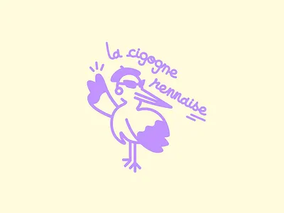 La cigogne rennaise branding design graphic design illustration invite logo sketch vector