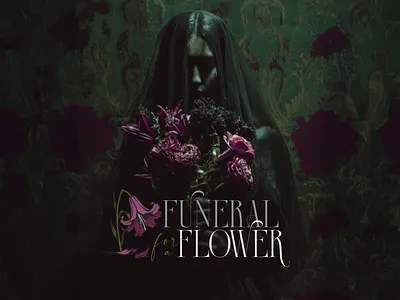 Dark Floral Shop Logo branding design edgy floral shop flowers gothic graphic design logo logo design mockup