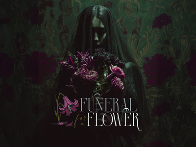 Dark Floral Shop Logo branding design edgy floral shop flowers gothic graphic design logo logo design mockup