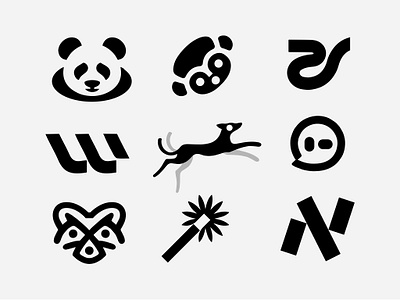 COLLECTION - 2023 - 1 branding design dog icon identity illustration logo marks monkey n panda phantom r symbol ui vector w