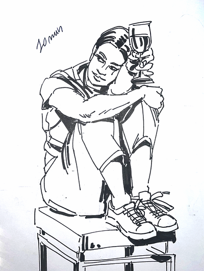 Short portraits - fineliner, A5