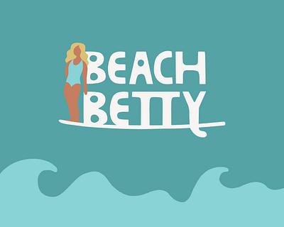 Beach Betty – Visual Identity beach branding cosmetic packaging design dieline female graphic design logo packaging packaging design product social media sunscreen surf surfboard wave