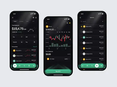 Crypto Mobile App – Clean Trading Dashboard animation app app design app ui crypto crypto wallet mobile app design digital wallet mobile app design finance finance app finance ui fintech app fintech design home screen ios app mobile mobile app mobile ux modern app ui payment wallet app