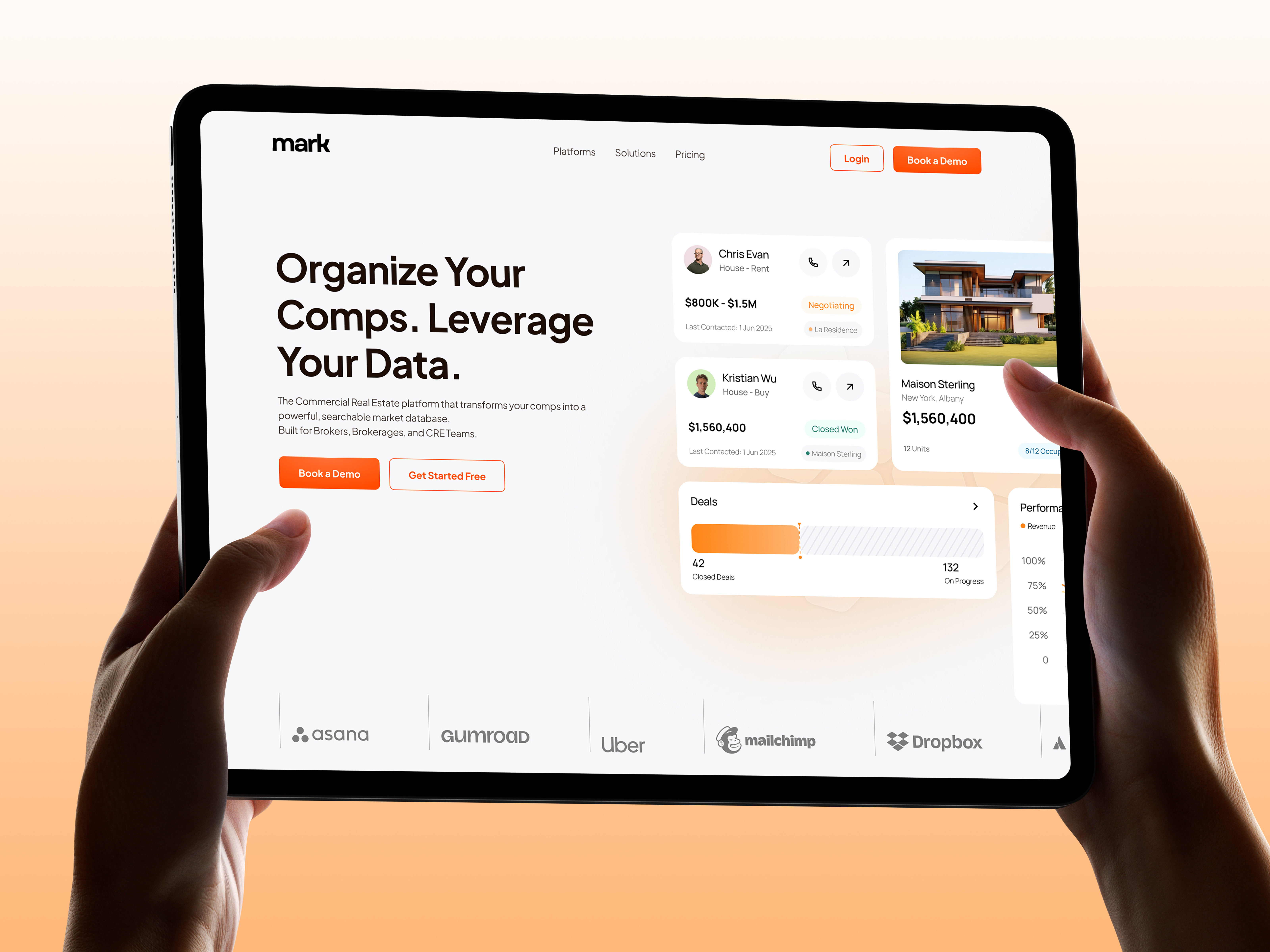 SaaS Website Design - Real Estate Comp Management Platform broker productivity tools commercial real estate cre comps management cre workflow automation dashboard data driven platform data driven saas market data web app modern real estate professional dashboard property dashboard property intelligence dashboard real estate real estate analytics real estate deal tracking real estate saas real estate transaction system saas dashboard searchable cre database transaction system