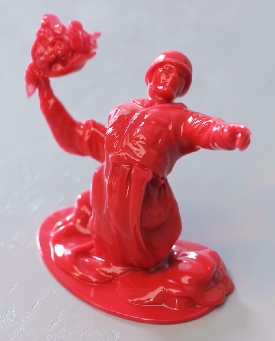 Soldier melting 3d animation branding design motion graphics ui