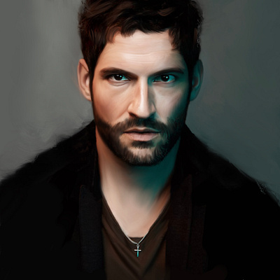 Lucifer Morningstar art design digital drawing graphic design illustration portait