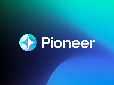 Logo for AI assistant ai ai agent assistant branding circle gradient half icon logo mark modern pioneer star tech technology