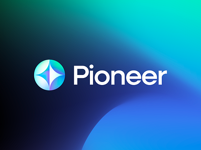 Logo for AI assistant ai ai agent assistant branding circle gradient half icon logo mark modern pioneer star tech technology