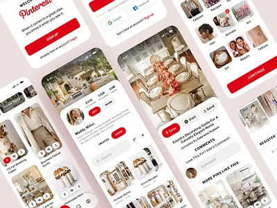 Pinterest Mobile App Exploration ios ios app mobile mobile app mobile app design pinterest pinterest app pinterest redesign ui ui ux design user experience user interface ux