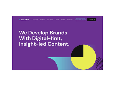 Geometric Hero Section UI animation branding design graphic design illustration logo typography ui ux vector