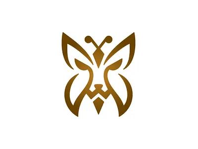 Modern Lynx And Butterfly Logo branding company brand logo company branding design graphic design logo modern vector