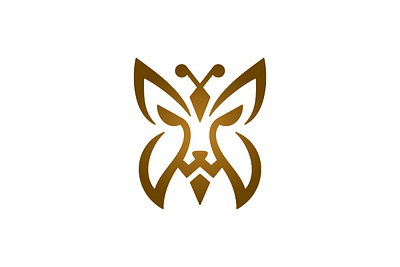 Modern Lynx And Butterfly Logo branding company brand logo company branding design graphic design logo modern vector