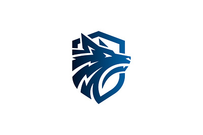 Modern Simple Wolf Shield Logo branding company brand logo company branding design graphic design logo modern vector