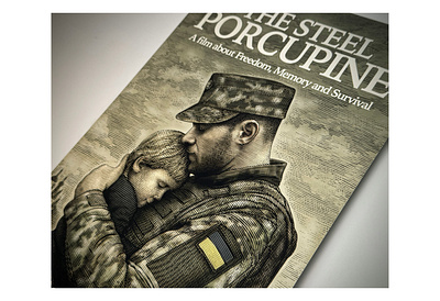 The Steel Porcupine Poster rendered by Steven Noble artwork branding design engraving etching illustration ink line art poster scratchboard steven noble woodcut