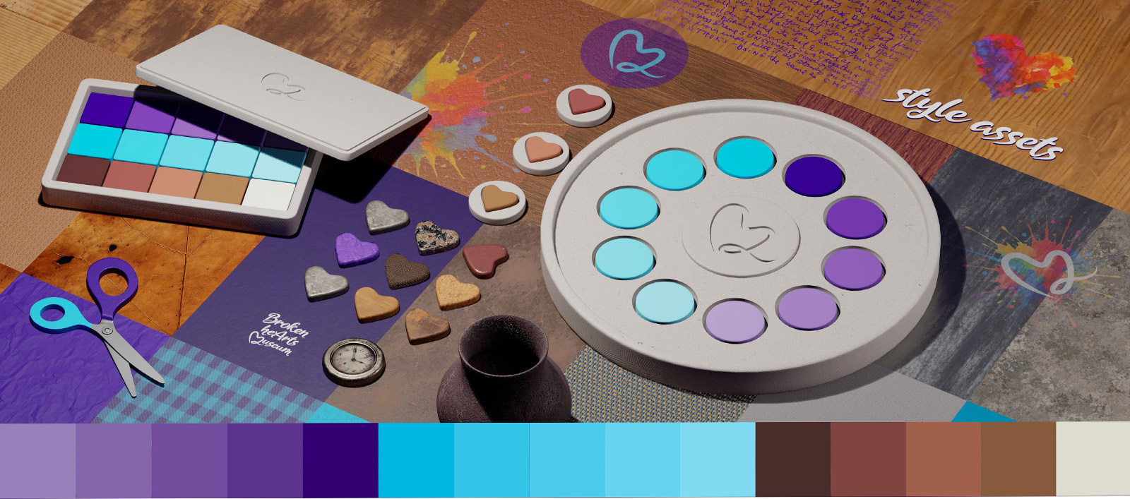 Colour Scheme& 3D Style Assets 3dassets assets branding color scheme colour style visual guideline visual style