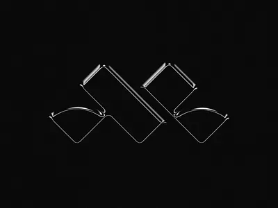 M/V Logo chrome combination letter m letter v logo m and v mark monogram mv