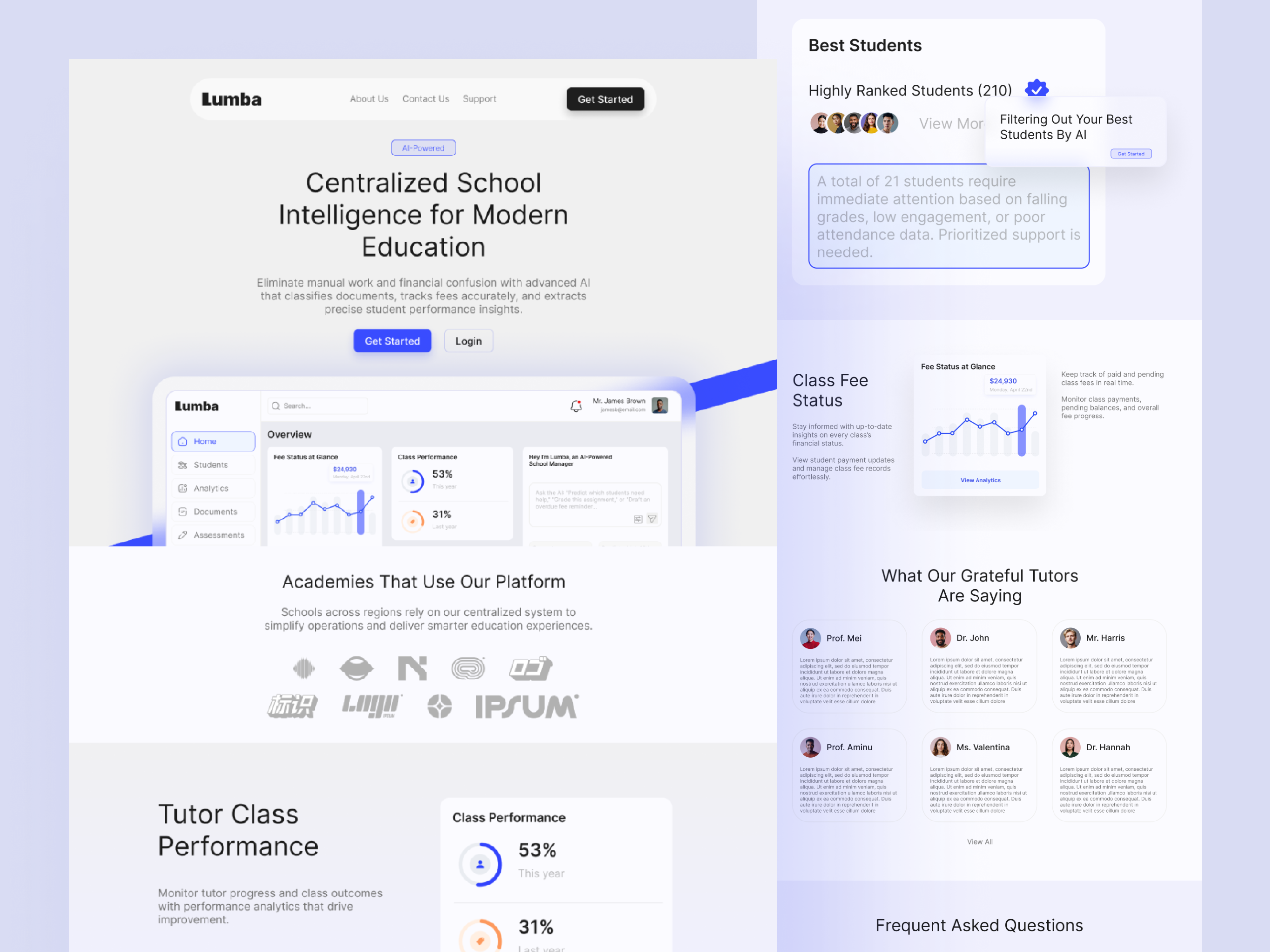 AI-Powered School Management System 3d animation branding graphic design logo motion graphics ui