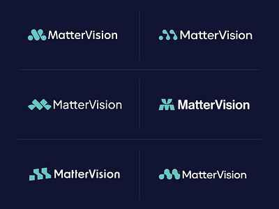 MatterVision - Contact Sheet branding client contact sheet freelance logo logo options mattervision options pitch