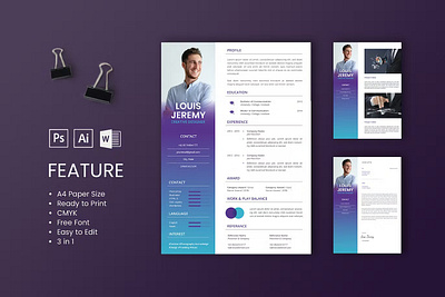 Professional CV And Resume Template clean clean resume cover letter creative resume curriculum vitae cv cv design cv template free cv free cv template free resume template job job cv modern cv modern resume resume resume cv resume design resume template template