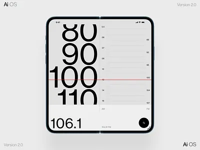 Radio iPhone Fold ai dashboard design homepage illustration interface ios iphone mobile music os