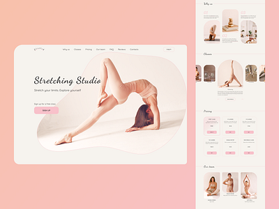 Website for Stretching Studio design stretching ui web web design website