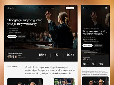 Law Firm Website attorney court judge landing page law law firm law firm landing page law firm website lawfirm lawyer product design ui web web design website