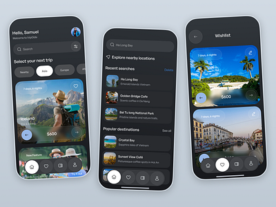 Travel App UI adventure app design booking booking app ios mobile app mobile app design mobile design mobile ui tourism app travel travel agency travel app design travel app ui travel design trip planner ui ux vacation