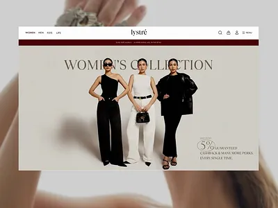 Fashion Ecommerce Website Animation 3d animation branding creative ecommerce ui fashion app fashion website fashion website design hero section interface design landing page modern ui online store product grid retail design shopping website ui design ux design web animation web design