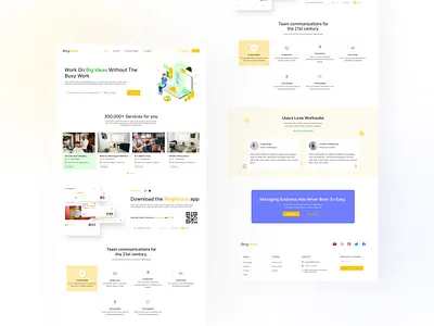 Website Landing Page UI animation branding graphic design landing page mockup service ui website