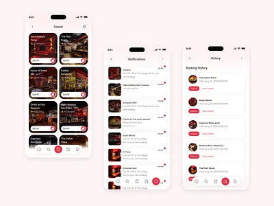 Restaurant Booking App UI Design app app design app interaction b2b business design food food animation food app food app design food delivery food delivery app grocery app healthy food ios mobile mobile app mobile design online order app product design
