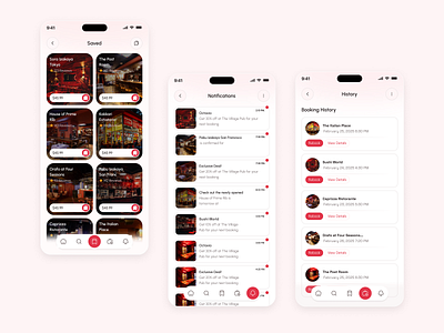 Restaurant Booking App UI Design app app design app interaction b2b business design food food animation food app food app design food delivery food delivery app grocery app healthy food ios mobile mobile app mobile design online order app product design