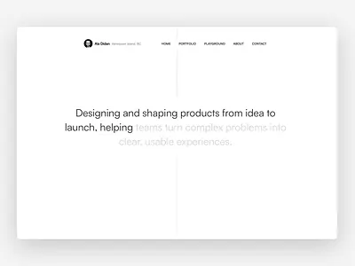 New Portfolio Website clean homepage portfolio showcase web web design white