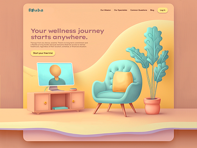 Teletherapy Landing Page Design - 15min Challenge design home page illustration landing page ui web design website