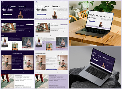 Find Your Inner Rhythm — Yoga & Wellness Website Concept aesthetic clean design dark theme figma health landingpage lifestyle light theme meditation mindfulness minimal modern ui spiritual uiux uxdesign webdesign website concept wellness yoga yogawebsite