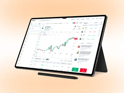 Modern Stock Trading Dashboard UI graphic design typography ui ux