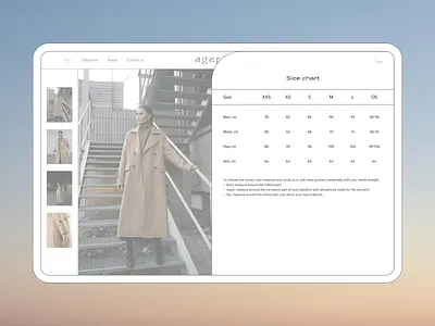 E-commerce UI – Product Page, Size Chart Modal clean ecommerce ecommerce ui design interface light mode minimal modern ui online shop online store ui product design shop ui ui design ui ux design user experience user interface ux ux design web design website