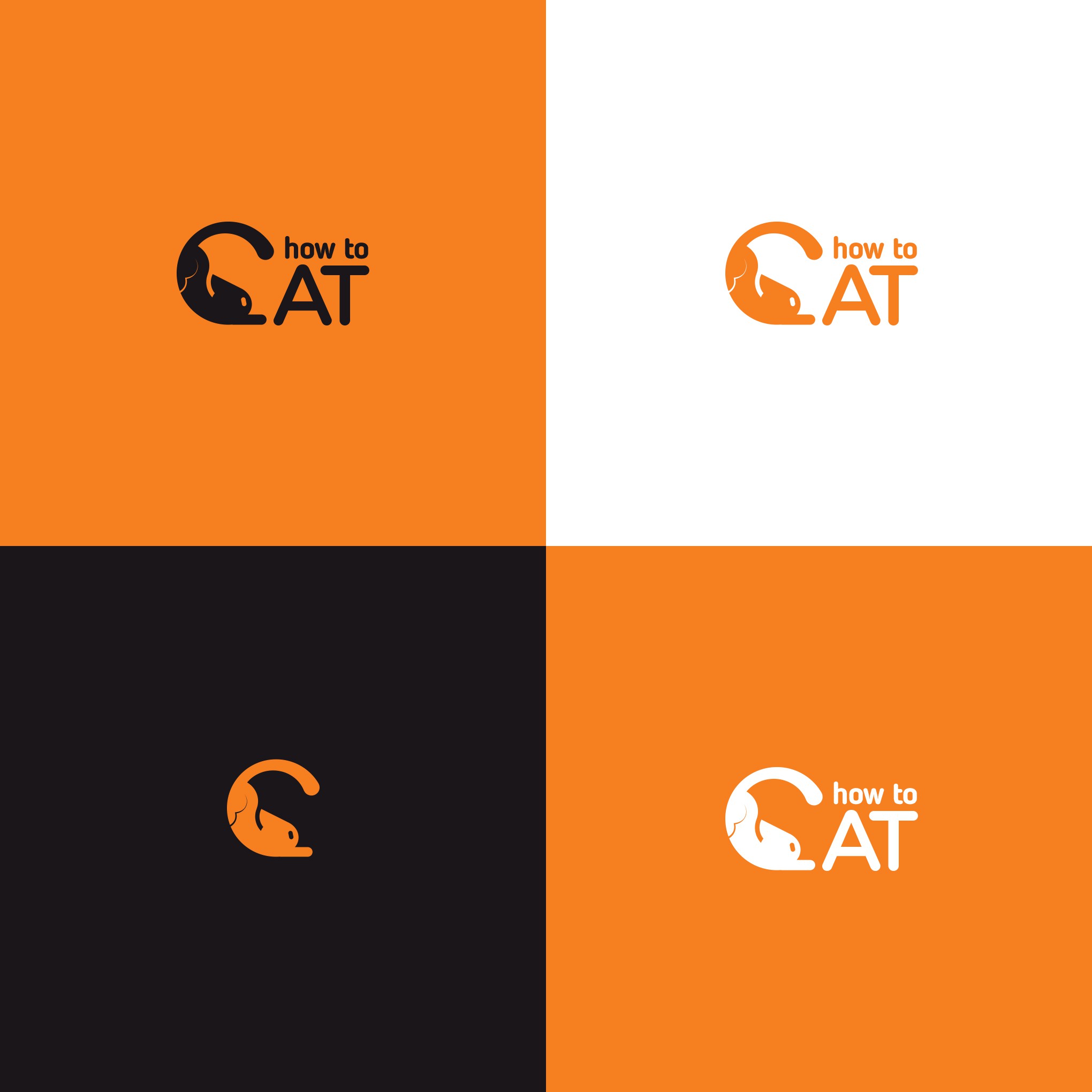 Logo - How to cat branding design graphic design illustration logo typography vector