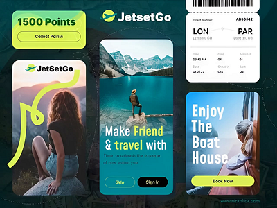 JetSetGo – Travel App Animation animation ui app concept booking app clean ui dribbble shot explore app flight booking ui mobile app design mobile interface modern ui motion design onboarding ui product design travel agency app travel app travel booking app travel rewards travel ui ui design ux design