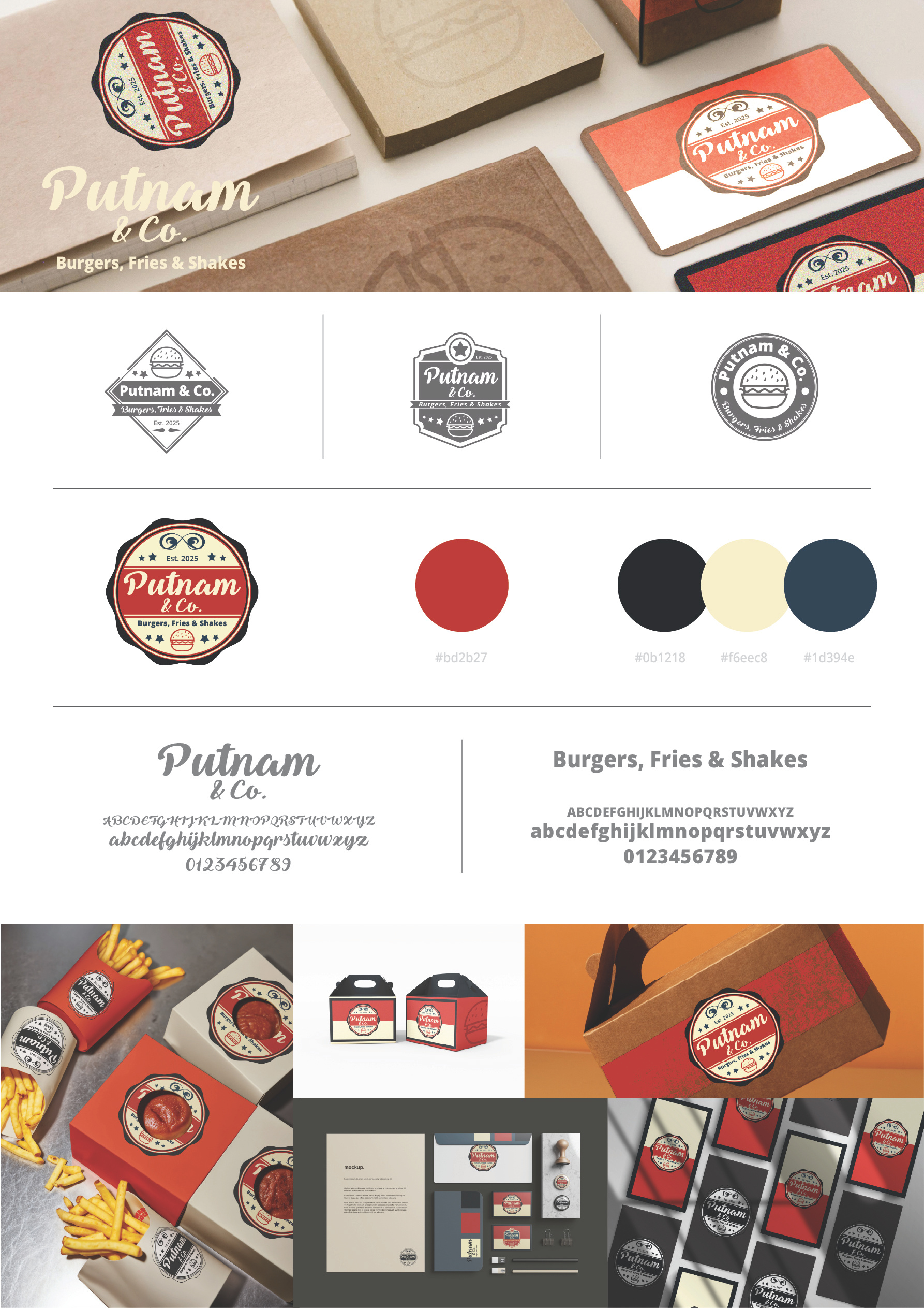 Retro Minimal Branding for Local Burger Joint brand branding design graphic design logo minimal retro ui