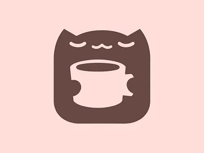 Cat Coffee Logo design for sale by Anhdodes anhdodes animal branding cafe cat coffee cup cute design drink icon kitten kitty logo logo design logomark pet shop symbol