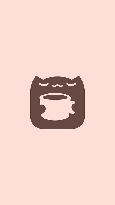 Cat Coffee Logo design for sale by Anhdodes anhdodes animal branding cafe cat coffee cup cute design drink icon kitten kitty logo logo design logomark pet shop symbol