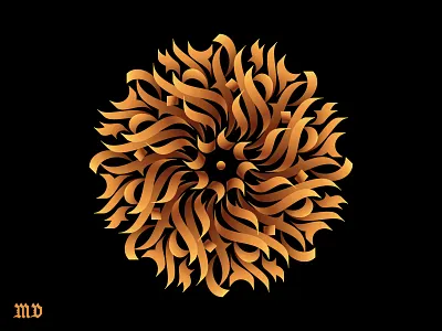 Golden calligraphic ornament abstract abstract calligraphy art bloom blossom calligraphic calligraphic illustration calligraphic style calligraphy calligraphy art design digital digital calligraphy golden gothic illustration mandala ornament pattern print
