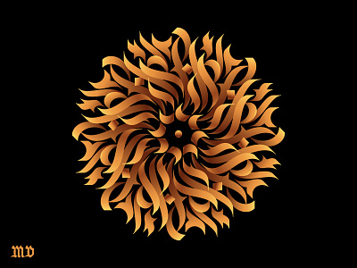 Golden calligraphic ornament abstract abstract calligraphy art bloom blossom calligraphic calligraphic illustration calligraphic style calligraphy calligraphy art design digital digital calligraphy golden gothic illustration mandala ornament pattern print