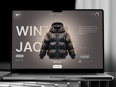 FrostEdge Jacket UI — Premium Product Experience 3d branding clothingapp dribbbleshot ecommercedesign fashionui graphic design jacketui logo minimaldesign modernui motion graphics productpage productshowcase ui uidesign uxdesign winterjacket