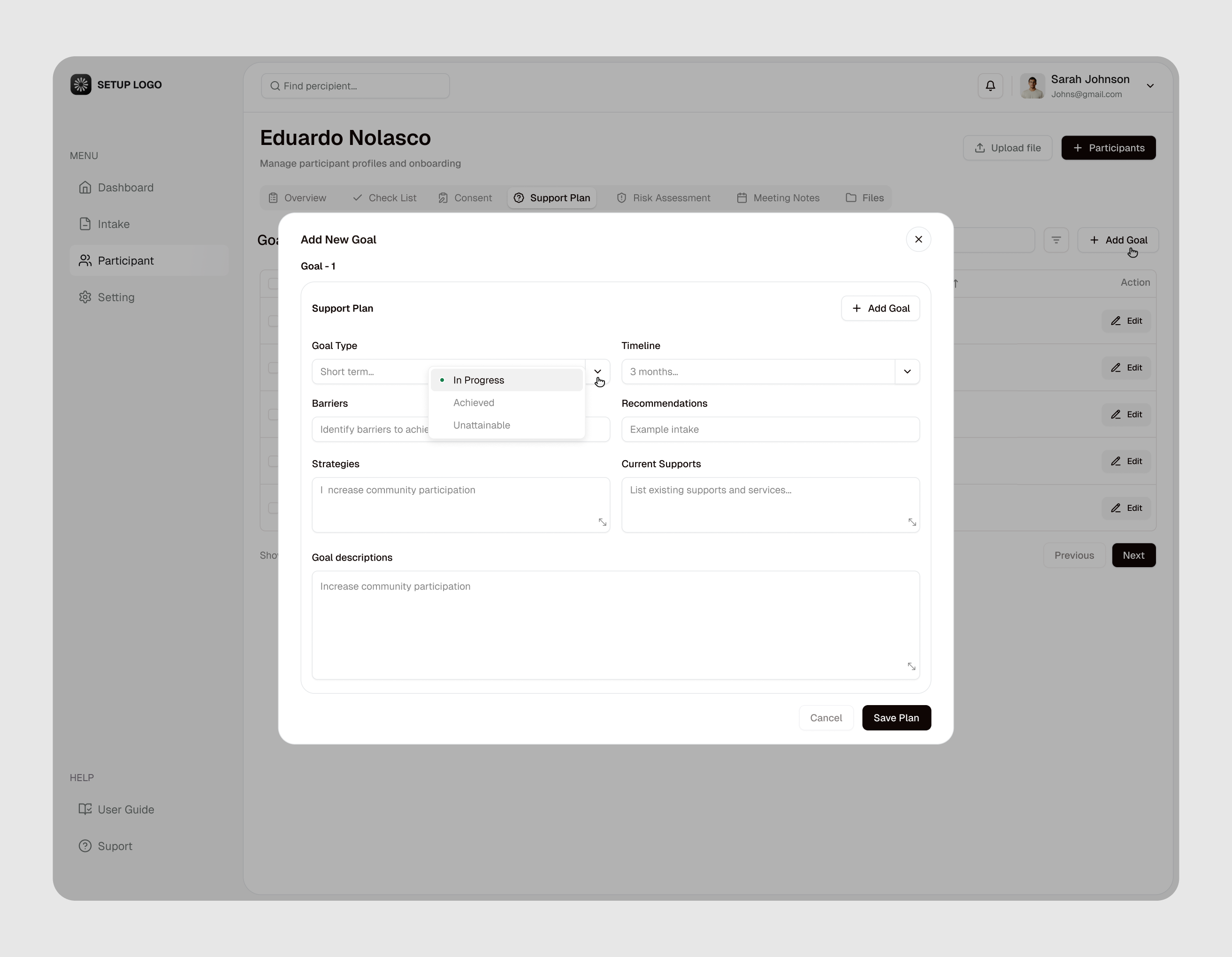 Care Management Platform UI/UX Design b2b dashboard ui healthcare dashboard healthcare product design ndis patient management system saas software ui ux web design