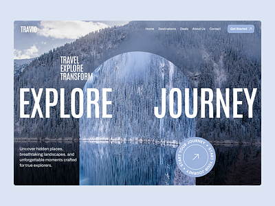Travel Booking Website Hero Section Design adventure europe photography scandinavian tour tourism travelling